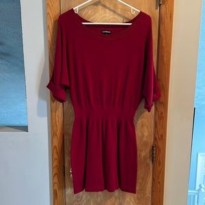 Express - Red Sweater Dress - Knee Length - Size Medium